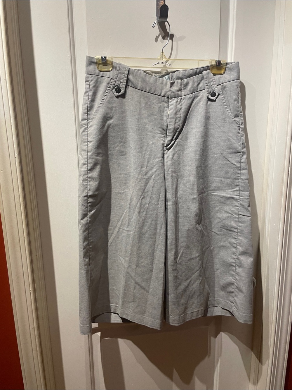 Lee Wide Leg Women’s flare capris in Light Greige